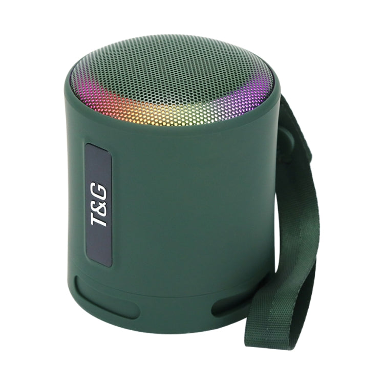 T&G TG373 Outdoor Portable LED Light RGB Multicolor Wireless Bluetooth Speaker Subwoofer(Green)