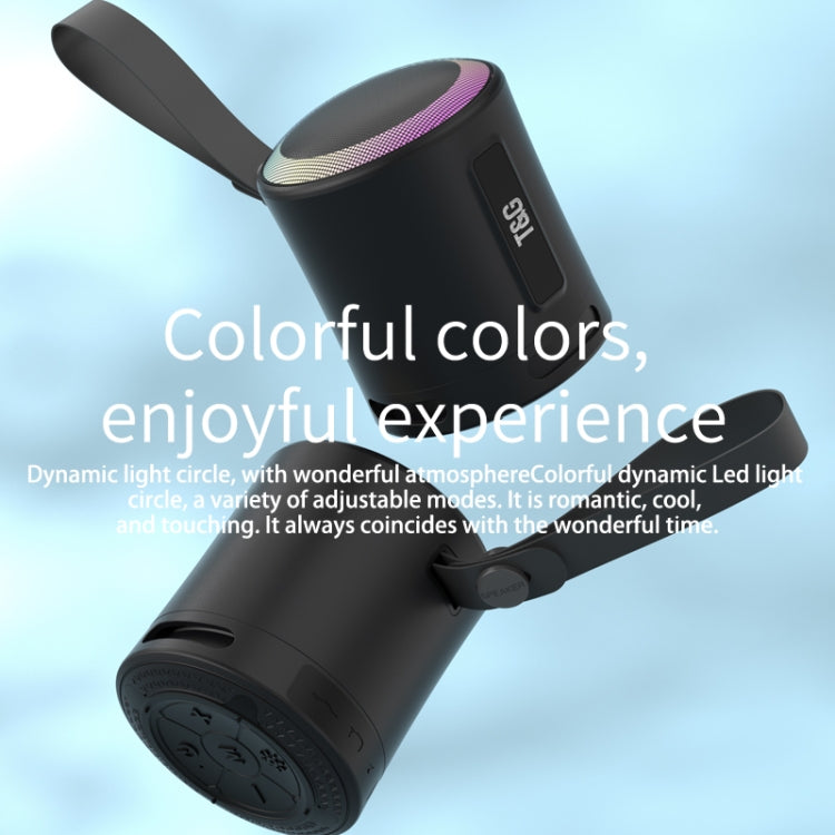 T&G TG373 Outdoor Portable LED Light RGB Multicolor Wireless Bluetooth Speaker Subwoofer(Green)