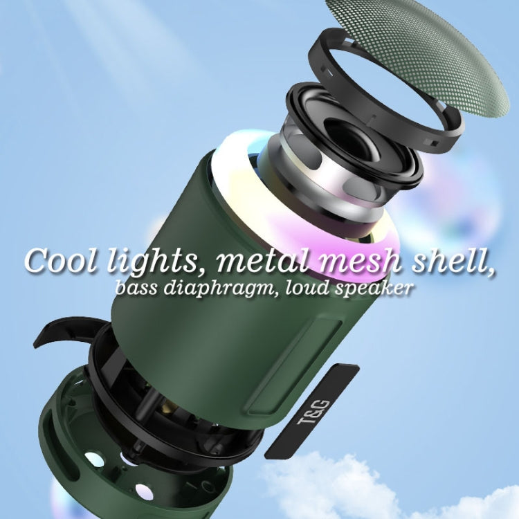 T&G TG373 Outdoor Portable LED Light RGB Multicolor Wireless Bluetooth Speaker Subwoofer(Red)