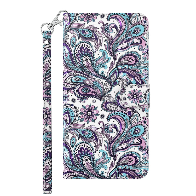 For Samsung Galaxy A24 3D Painting Pattern TPU + PU Leather Phone Case(Swirl Pattern)