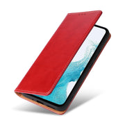 For Samsung Galaxy A54 5G Fierre Shann PU Genuine Leather Texture Leather Phone Case(Red)