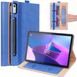 For Lenovo Tab P11 Pro Gen2 11.2 2022 TB132/138 Embossed Front Stand Leather Smart Tablet Case(Blue) - free shipping - PMC TechLife - Order now!