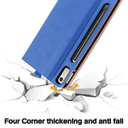 For Lenovo Tab P11 Pro Gen2 11.2 2022 TB132/138 Embossed Front Stand Leather Smart Tablet Case(Blue)
