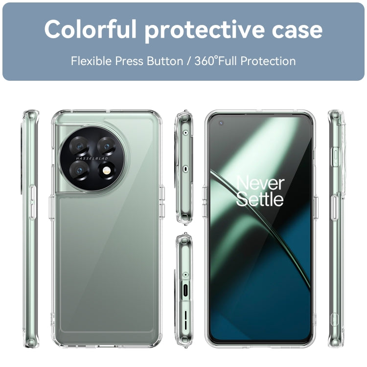 For OnePlus 11 5G Colorful Series Acrylic + TPU Phone Case(Transparent)