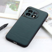 For OnePlus Ace 2 / 11R Lambskin Texture Genuine Leather Phone Case(Green)