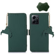 For Xiaomi Redmi Note 12 4G Global Genuine Leather Magnetic RFID Leather Phone Case(Green) - Note 12 Cases by PMC TechLife | Online Shopping South Africa | PMC TechLife