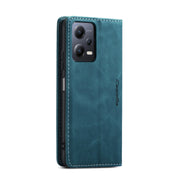 For Xiaomi Redmi Note 12 5G / Poco X5 CaseMe 013 Multifunctional Horizontal Flip Leather Phone Case(Blue)