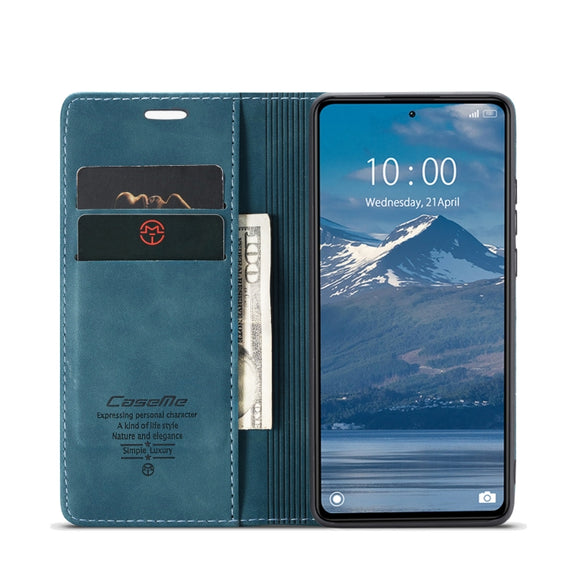 For Xiaomi Redmi Note 12 5G / Poco X5 CaseMe 013 Multifunctional Horizontal Flip Leather Phone Case(Blue)