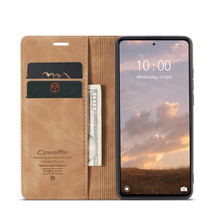 For Xiaomi Redmi Note 12 Pro 5G / Poco X5 Pro CaseMe 013 Multifunctional Horizontal Flip Leather Phone Case(Brown)