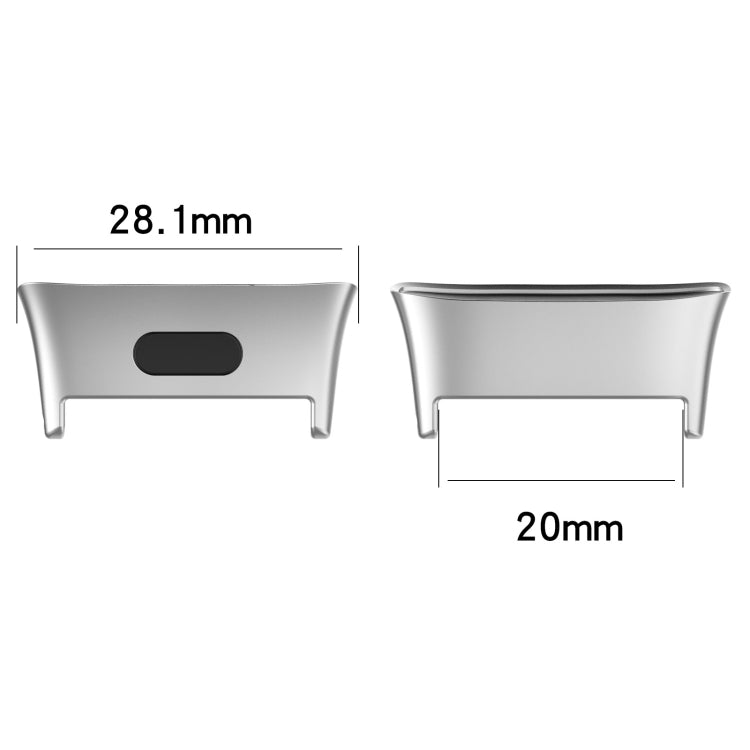 For Xiaomi Redmi Watch 3 / Mi Watch Lite 3 1 Pair Metal Watch Band Connector(Silver)
