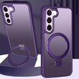 For Samsung Galaxy S23 5G Skin Feel MagSafe Magnetic Holder Phone Case(Purple) - Galaxy S23 5G Cases by PMC TechLife | Online Shopping South Africa | PMC TechLife
