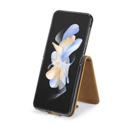 For Samsung Galaxy Z Flip5 5G LC.IMEEKE Calf Texture Leather Phone Case(Brown)