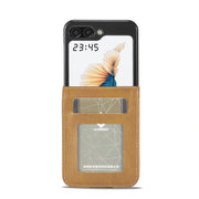 For Samsung Galaxy Z Flip5 5G LC.IMEEKE Calf Texture Leather Phone Case(Brown)
