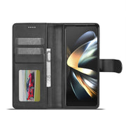 For Samsung Galaxy Z Fold5 5G LC.IMEEKE Calf Texture Leather Phone Case(Black)