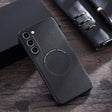 For Samsung Galaxy S23 5G Cloth Texture PU MagSafe Magnetic Phone Case(Black) - Galaxy S23 5G Cases by PMC TechLife | Online Shopping South Africa | PMC TechLife