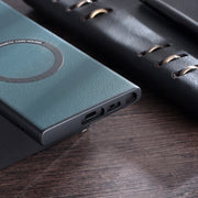For Samsung Galaxy S23 5G Cloth Texture PU MagSafe Magnetic Phone Case(Black)