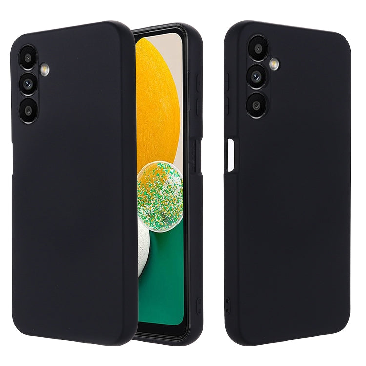 For Samsung Galaxy A14 4G Pure Color Liquid Silicone Shockproof Phone Case(Black)