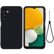 For Samsung Galaxy A14 4G Pure Color Liquid Silicone Shockproof Phone Case(Black)