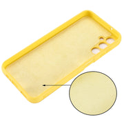 For Samsung Galaxy A14 4G Pure Color Liquid Silicone Shockproof Phone Case(Yellow)