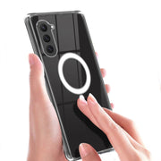 For Samsung Galaxy S23+ 5G MagSafe Magnetic Acrylic TPU Phone Case(Transparent)
