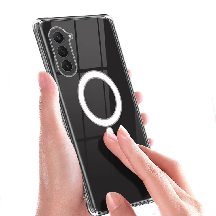 For Samsung Galaxy S23+ 5G MagSafe Magnetic Acrylic TPU Phone Case(Transparent)