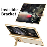 For Xiaomi Mix Fold 2 Electroplated Hinge Transparent Phone Case with Pen Slot(Blue)