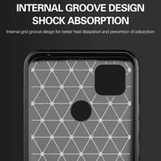 For Xiaomi Redmi 9C NFC Brushed Texture Carbon Fiber TPU Phone Case(Blue)