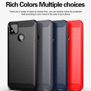 For Xiaomi Redmi 10A Brushed Texture Carbon Fiber TPU Phone Case(Black)