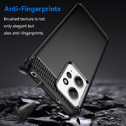 For Xiaomi Redmi Note 12 4G Global Brushed Texture Carbon Fiber TPU Phone Case(Black)