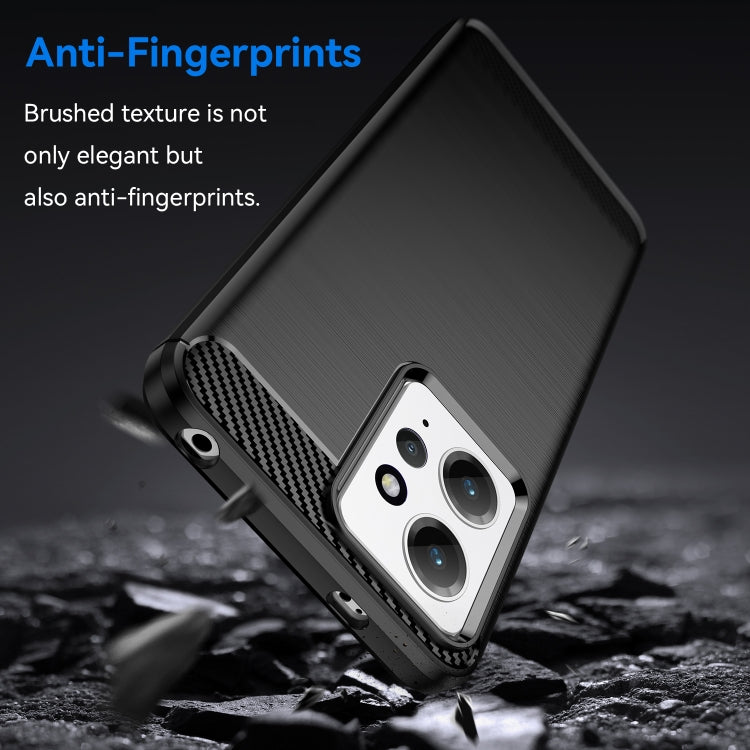 For Xiaomi Redmi Note 12 4G Global Brushed Texture Carbon Fiber TPU Phone Case(Black)