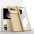 For Xiaomi Mix Fold 2 Macaron Hinge All-inclusive Folding Phone Case with Stand(Gold) - Xiaomi Cases by PMC TechLife | Online Shopping South Africa | PMC TechLife