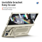 For Xiaomi Mix Fold 2 Hinge All-inclusive Magnetic Phone Case with Stand(White)