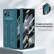 For Xiaomi Mix Fold 2 Hinge All-inclusive Magnetic Phone Case with Stand(Green)