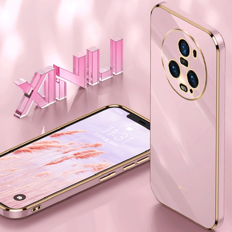 For Honor Magic5 Pro 5G XINLI Straight Edge 6D Electroplate TPU Phone Case(Cherry Purple)