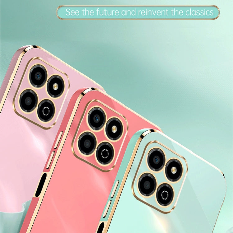 For Honor X8a 2023 XINLI Straight Edge 6D Electroplate TPU Phone Case(Pink)