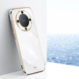 For Honor X9a 5G XINLI Straight Edge 6D Electroplate TPU Phone Case(White) - Honor Cases by XINLI | Online Shopping South Africa | PMC TechLife | Buy Now Pay Later Mobicred