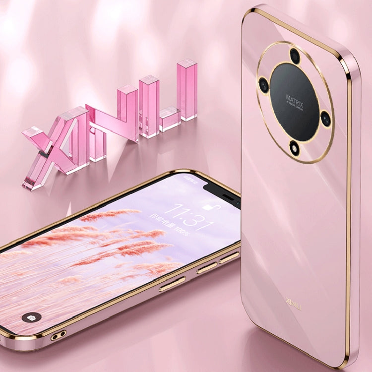 For Honor X9a 5G XINLI Straight Edge 6D Electroplate TPU Phone Case(Celestial Blue)