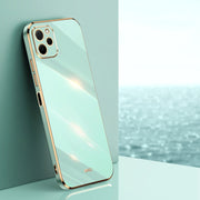 For Huawei nova Y61 XINLI Straight Edge 6D Electroplate TPU Phone Case(Mint Green)