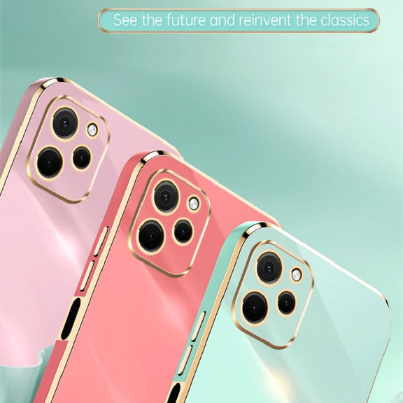 For Huawei nova Y61 XINLI Straight Edge 6D Electroplate TPU Phone Case(Black)