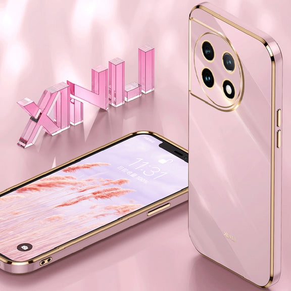 For OnePlus Ace 2 XINLI Straight Edge 6D Electroplate TPU Phone Case(Black)