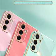 For Samsung Galaxy A34 5G XINLI Straight Edge 6D Electroplate TPU Phone Case(Hawthorn Red)