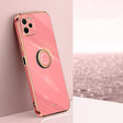 For Huawei nova Y61 XINLI Straight Edge 6D Electroplate TPU Phone Case with Ring Holder(Hawthorn Red) - free shipping - PMC TechLife - Order now!