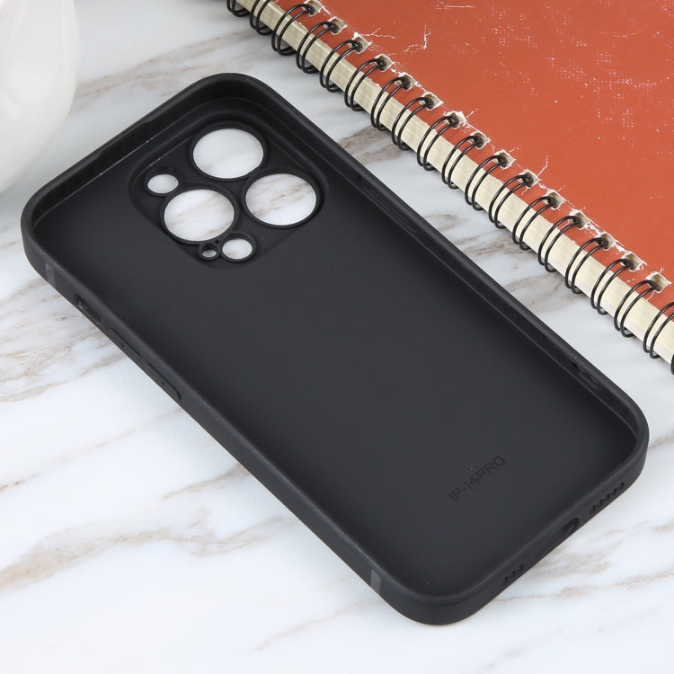 For iPhone 11 Pro Max Astronaut Pattern Silicone Straight Edge Phone Case(Planet Landing-Black)