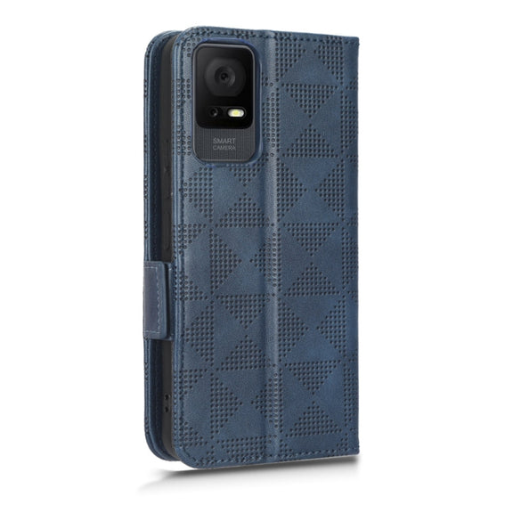 For TCL 405 / 406 T506D Symmetrical Triangle Leather Phone Case(Blue)