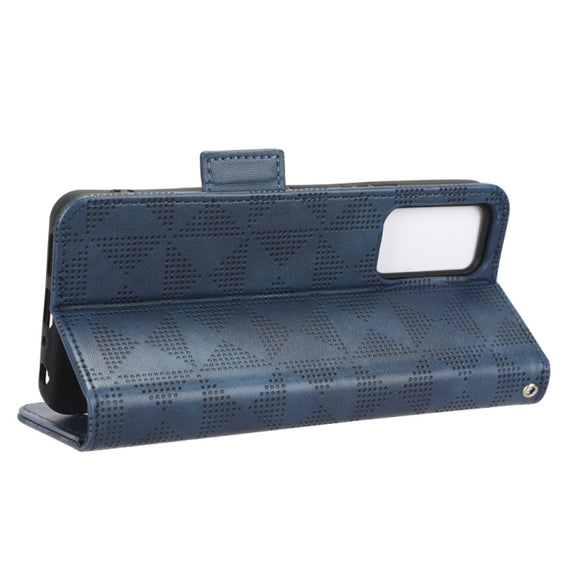 For TCL 405 / 406 T506D Symmetrical Triangle Leather Phone Case(Blue)