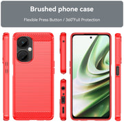 For OnePlus Nord CE 3 Brushed Texture Carbon Fiber TPU Phone Case(Red)