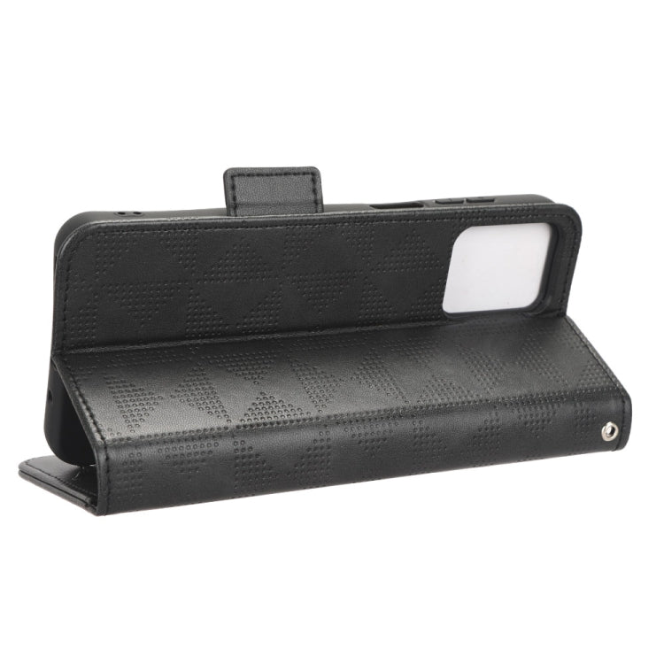 For Motorola Moto G13 / G23 4G Symmetrical Triangle Leather Phone Case(Black)