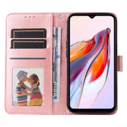 For Xiaomi Redmi 11A 4G/12C Embossed Sunflower Leather Phone Case(Rose Gold)