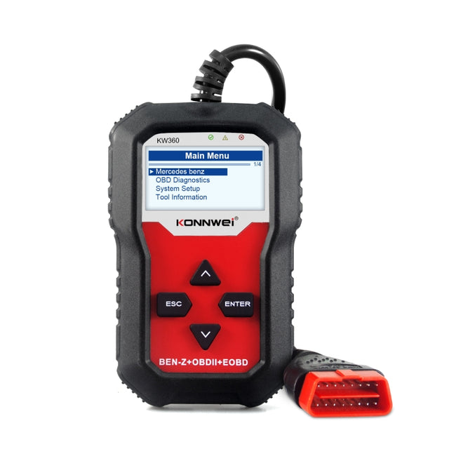 For Mercedes Benz KONNWE KW360 2.4 inch OBD2 Car Fault Detector