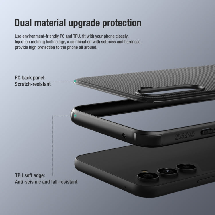 For Samsung Galaxy A54 5G NILLKIN Super Frosted Shield Pro PC + TPU Phone Case(Black)